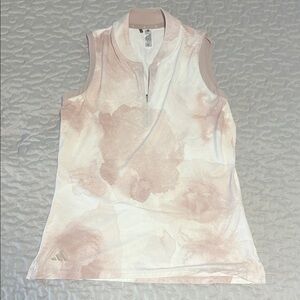 adidas Women's Ultimate365 Tour Sleeveless 1/2 Zip Blade Collar Polo